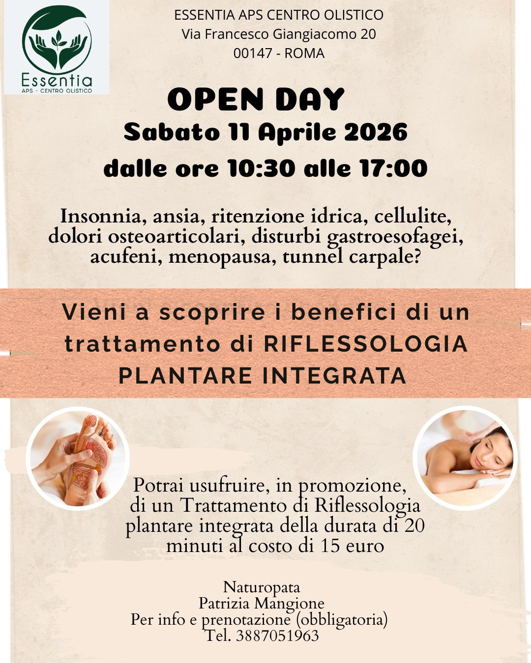 Open Day – Riflessologia Plantare Integrata