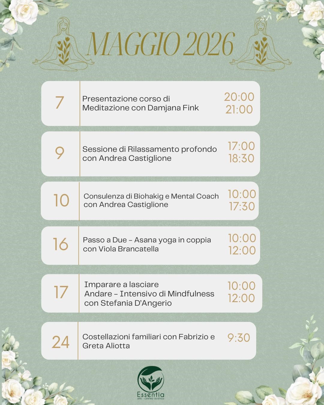 Tutti gli EVENTI di MAGGIO