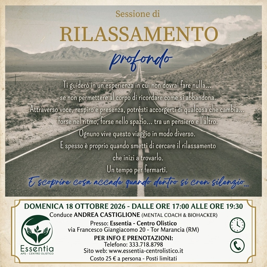 Sessione di RILASSAMENTO PROFONDO DI GRUPPO
